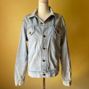 Vintage American Apparel Light Wash Denim Jacket Made in USA Size Medium